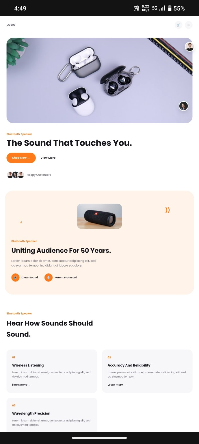 Speaker Store website preview